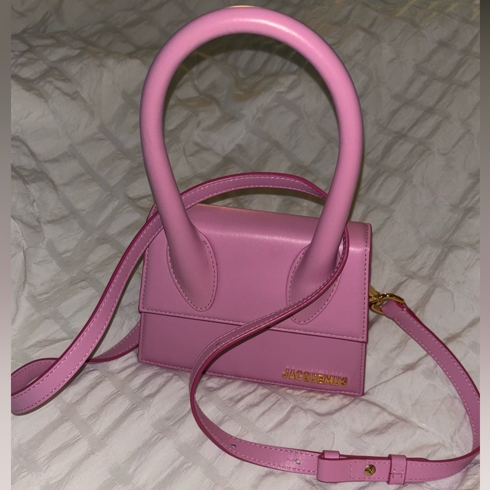 JACQUEMUS Pink Le Papier 'Le Chiquito Moyen' Bag